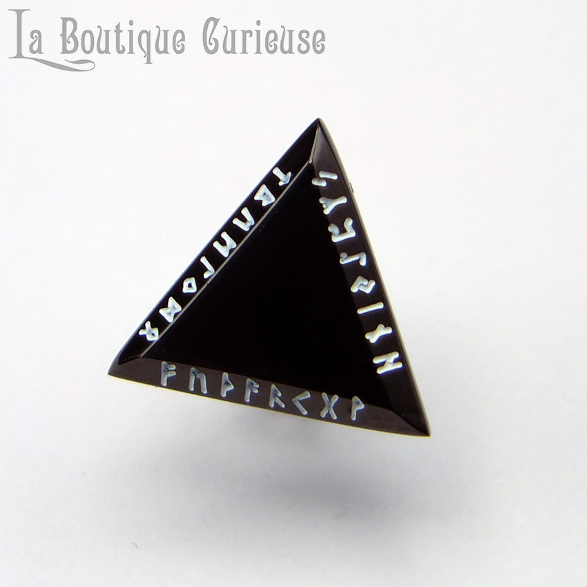 Boucles D'oreilles Argent Massif 925 Et Onyx Noir - Forme Triangulaire - Neuves Avec étiquettes