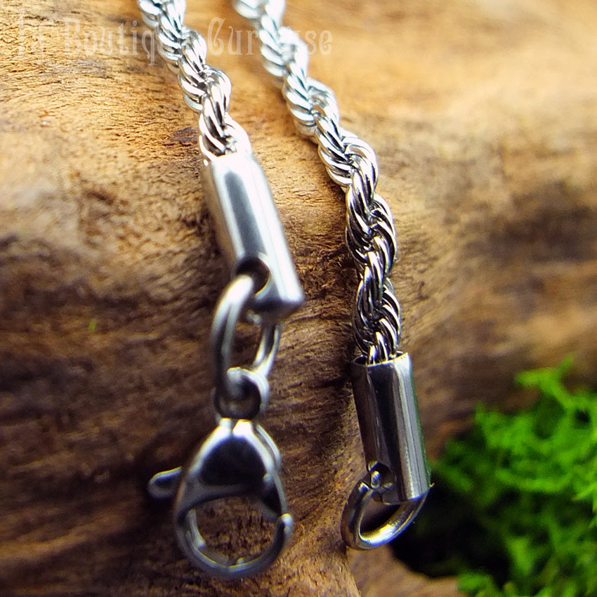 Colliers Anciens Collier Acier Inoxydable Collier Maille Corde