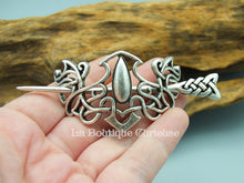 Load image into Gallery viewer, Metal Celtic pattern hair clip