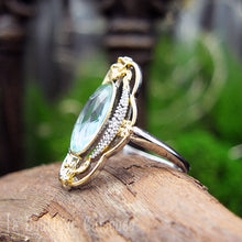Load image into Gallery viewer, Bague style art nouveau imitation aigue-marine