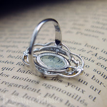 Load image into Gallery viewer, Bague style art nouveau imitation aigue-marine