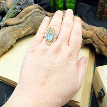 Load image into Gallery viewer, Bague style art nouveau imitation aigue-marine