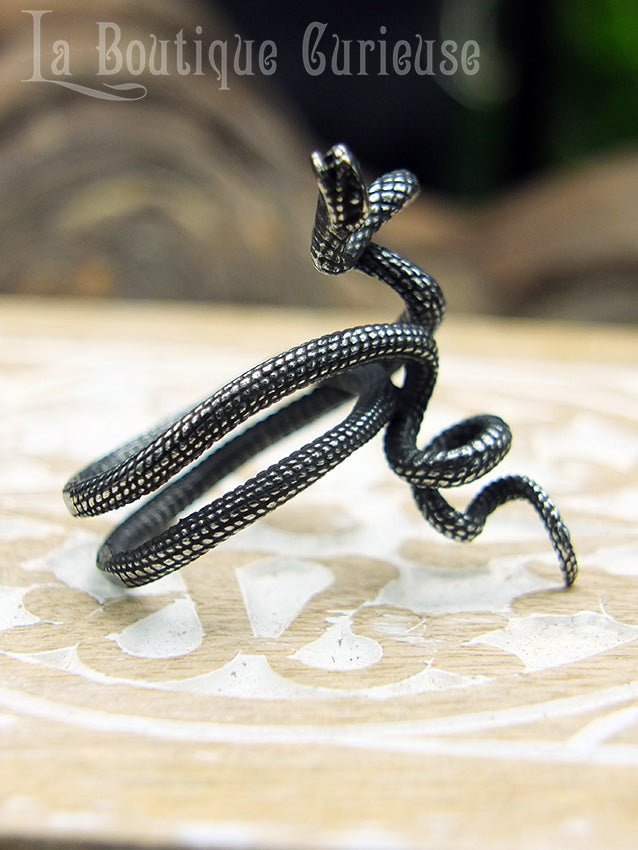 Bague serpent acier shop