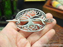 Load image into Gallery viewer, Metal Yggdrasil tree barrette