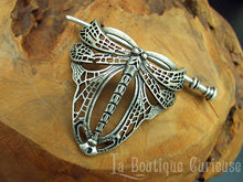 Load image into Gallery viewer, Barrette métal libellule style art nouveau