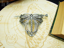 Load image into Gallery viewer, Barrette métal libellule style art nouveau