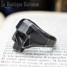 Charger l'image dans la galerie, Bague tête de mort minimaliste origami en acier inoxydable style original Toulouse