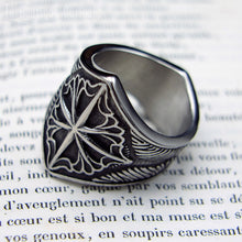 Charger l'image dans la galerie, Bague homme grande taille acier inoxydable style aventurier motif boussole