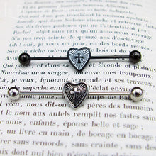 Charger l'image dans la galerie, Piercing industriel Coeur sacré en acier chirurgical 316L