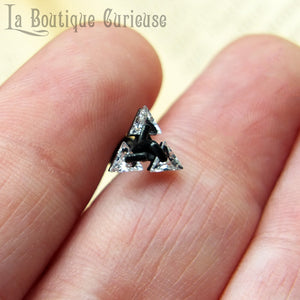 Boucle oreille viking Valknut homme femme piercing acier chirurgical et cristal