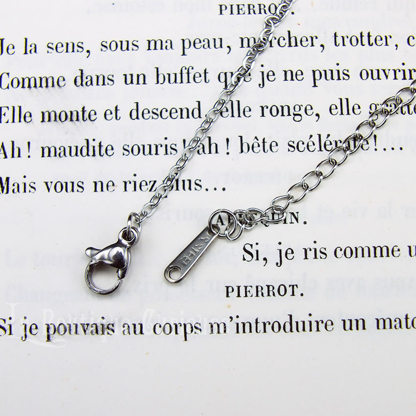 UrbanBijoux Chaine Collier Homme Femme Cuir Tresse Fermoir Acier AIMANTE Blanc