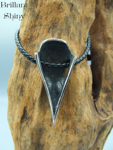 Charger l&#39;image dans la galerie, Pendentif crâne corbeau Viking en acier