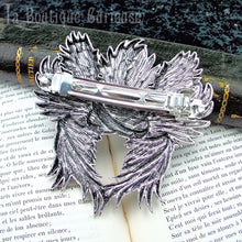 Charger l'image dans la galerie, Mécanisme de fermeture solide de la pince à cheveux Séraphin en métal, vue du dessous