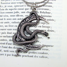 Charger l'image dans la galerie, pendentif serpent lunaire argent amulette protection féminin sacré bijou mystique collier serpent croissant de lune