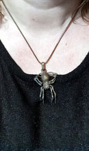 Load image into Gallery viewer, Large bronze spider pendant