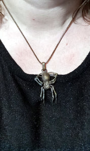 Large bronze spider pendant