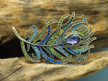 Load image into Gallery viewer, peacock brooch