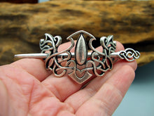 Load image into Gallery viewer, Metal Celtic pattern hair clip
