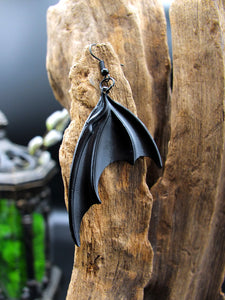 Black or silver demon wings earrings