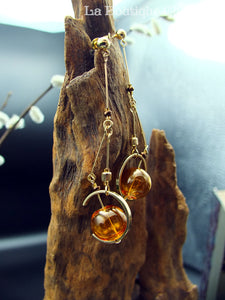 Sextant steampunk earrings