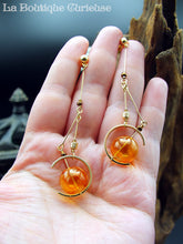 Load image into Gallery viewer, Sextant steampunk earrings