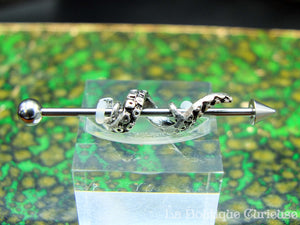 Industrial barbell piercing 1.6 mm Kraken