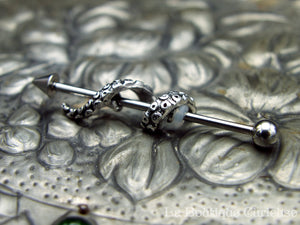 Piercing industriel barbell 1,6 mm Kraken