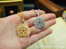 Load image into Gallery viewer, Elemental Pentacle pendant + chain (gold or silver)