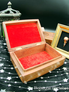 Boîte d'autel ou de tarot en bois Pentacle