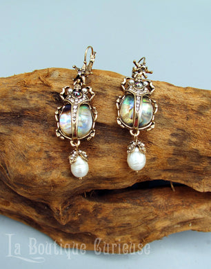 Victoria scarab earrings
