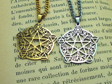 Load image into Gallery viewer, Elemental Pentacle pendant + chain (gold or silver)